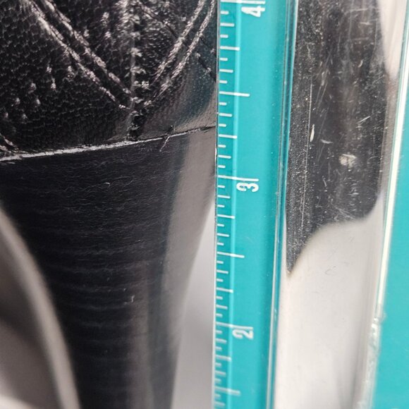 Tory Burch Womens Quilted Leather Wedges Black 7.5M | Quiet Luxury Old Money Min - Picture 9 of 11